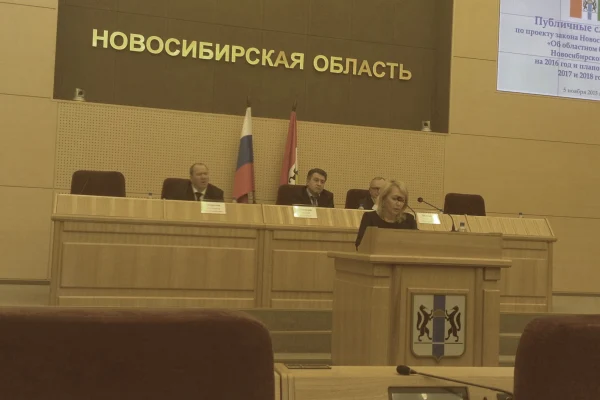 Выступление перед депутатами Заксобрания области